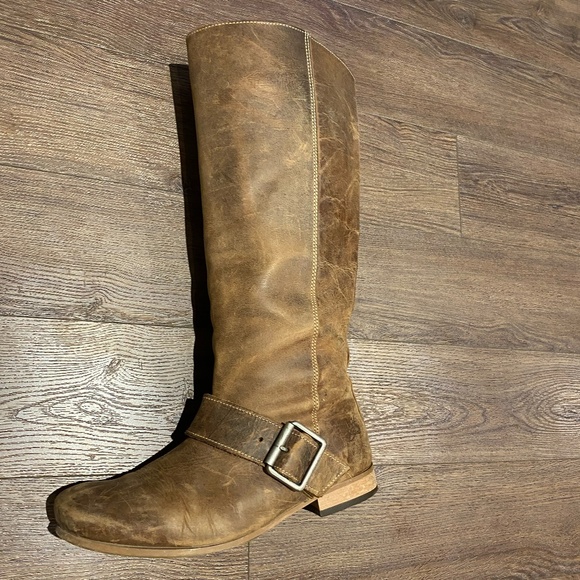 Fluevog Radio brown leather knee boots women size 9 - Picture 5 of 16